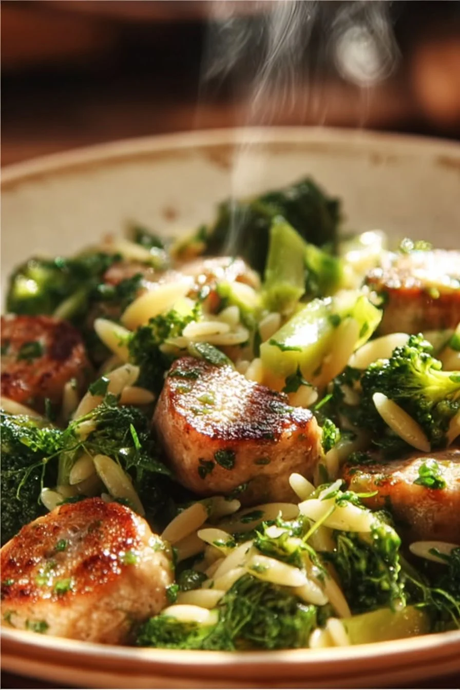 Chicken Sausage and Broccoli Orzo