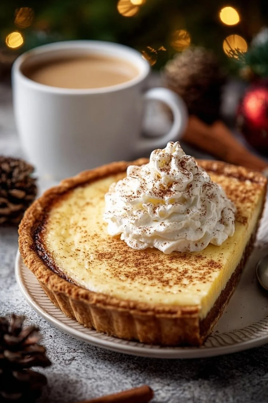 Christmas Eve Cinnamon-Vanilla Custard Pie – Creamy Holiday Dessert Magic