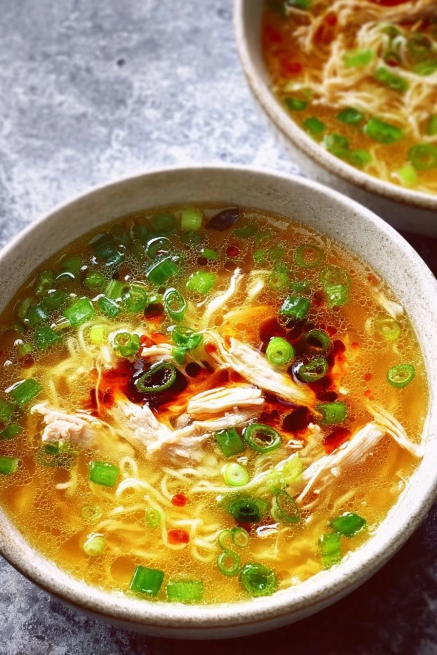 Classic Ginger Garlic Chicken Noodle Soup