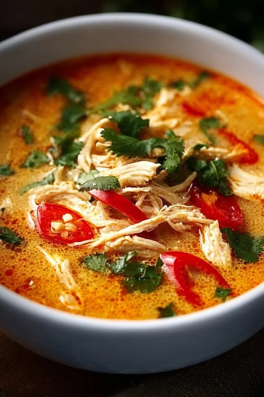 Crockpot Thai Coconut Chicken Soup