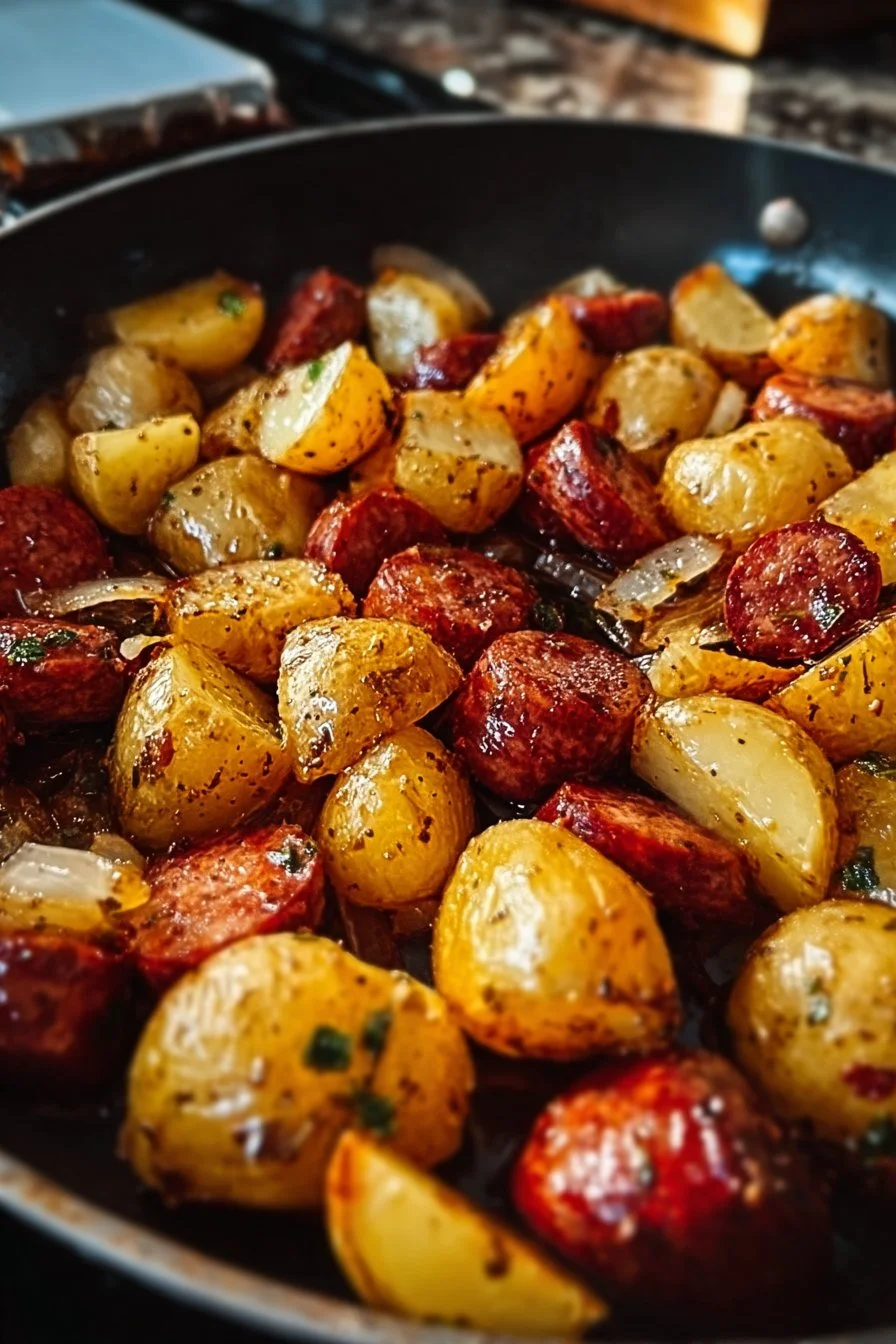 Discover the Joy of One-Pan Honey Garlic Kielbasa and Potatoes!