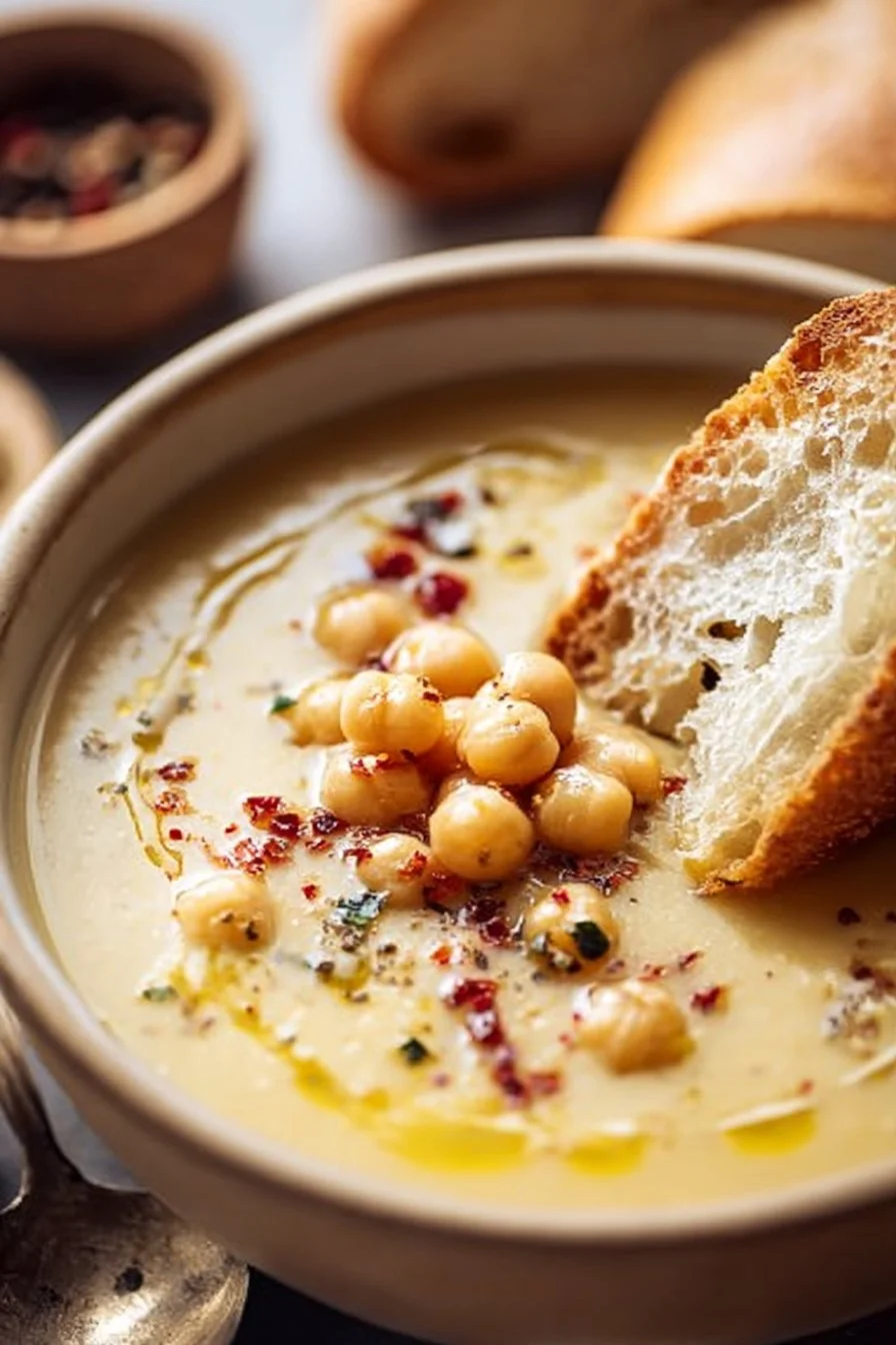 Garlic Chickpea Soup