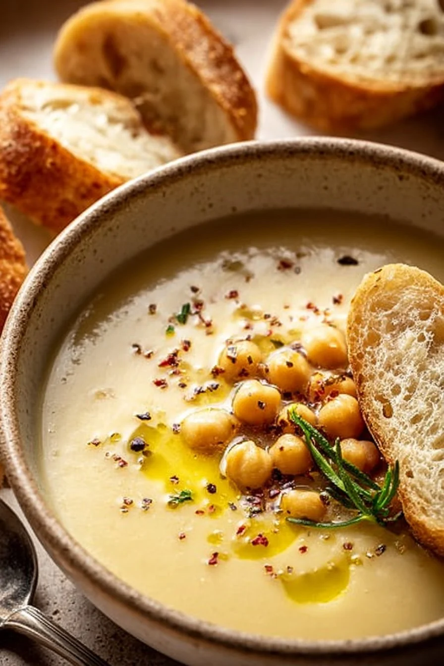 Garlic Chickpea Soup