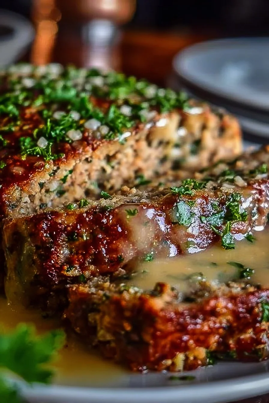Garlic Parmesan Chicken Meatloaf