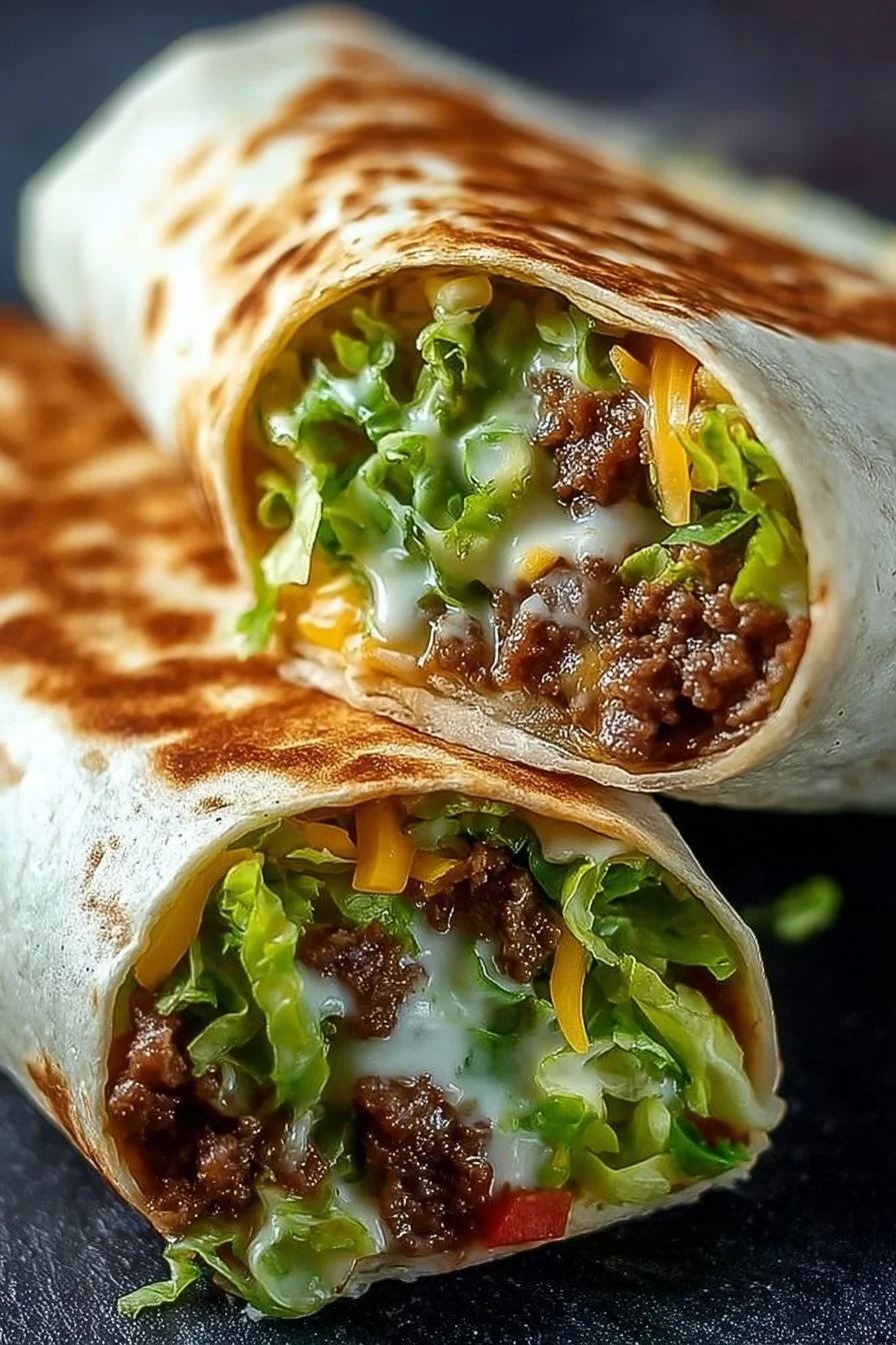Homemade Big Mac Wraps