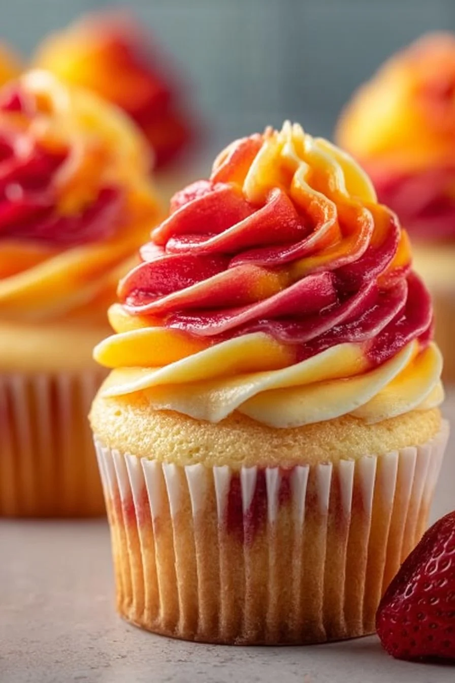 Mango Strawberry Sunset Cupcakes: A Delightful Recipe!