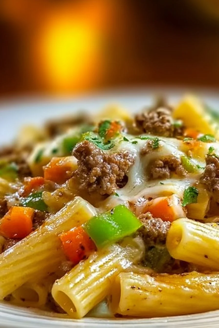 Philly Cheesesteak Pasta