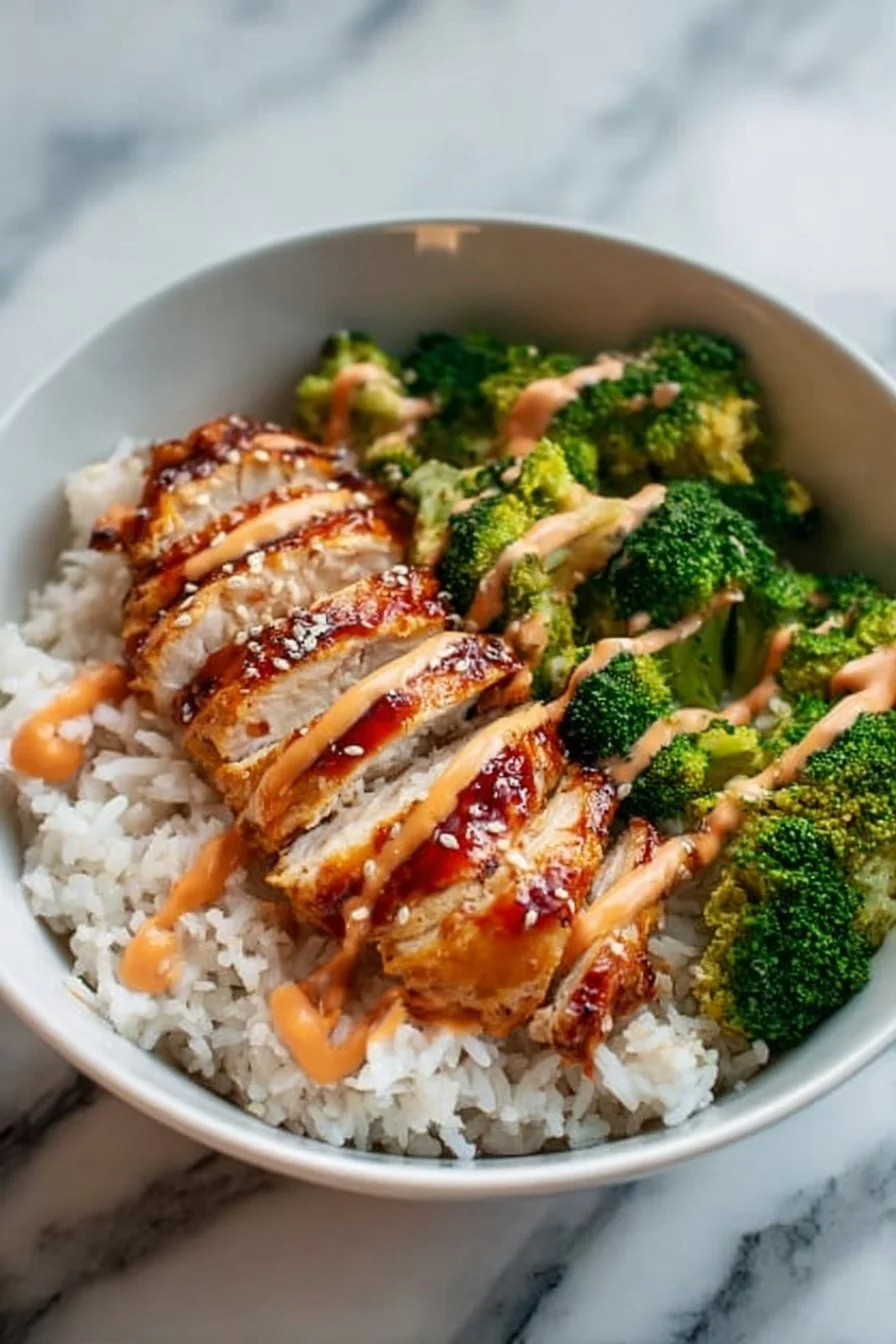 Sticky Chicken Rice Bowls