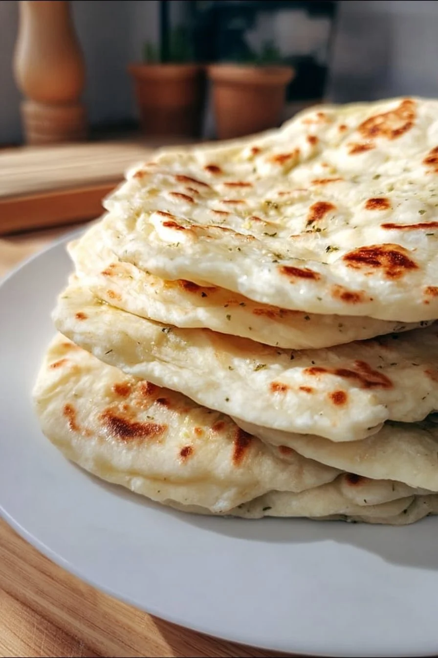 4 Ingredient Greek Yogurt Naan (No Yeast!)
