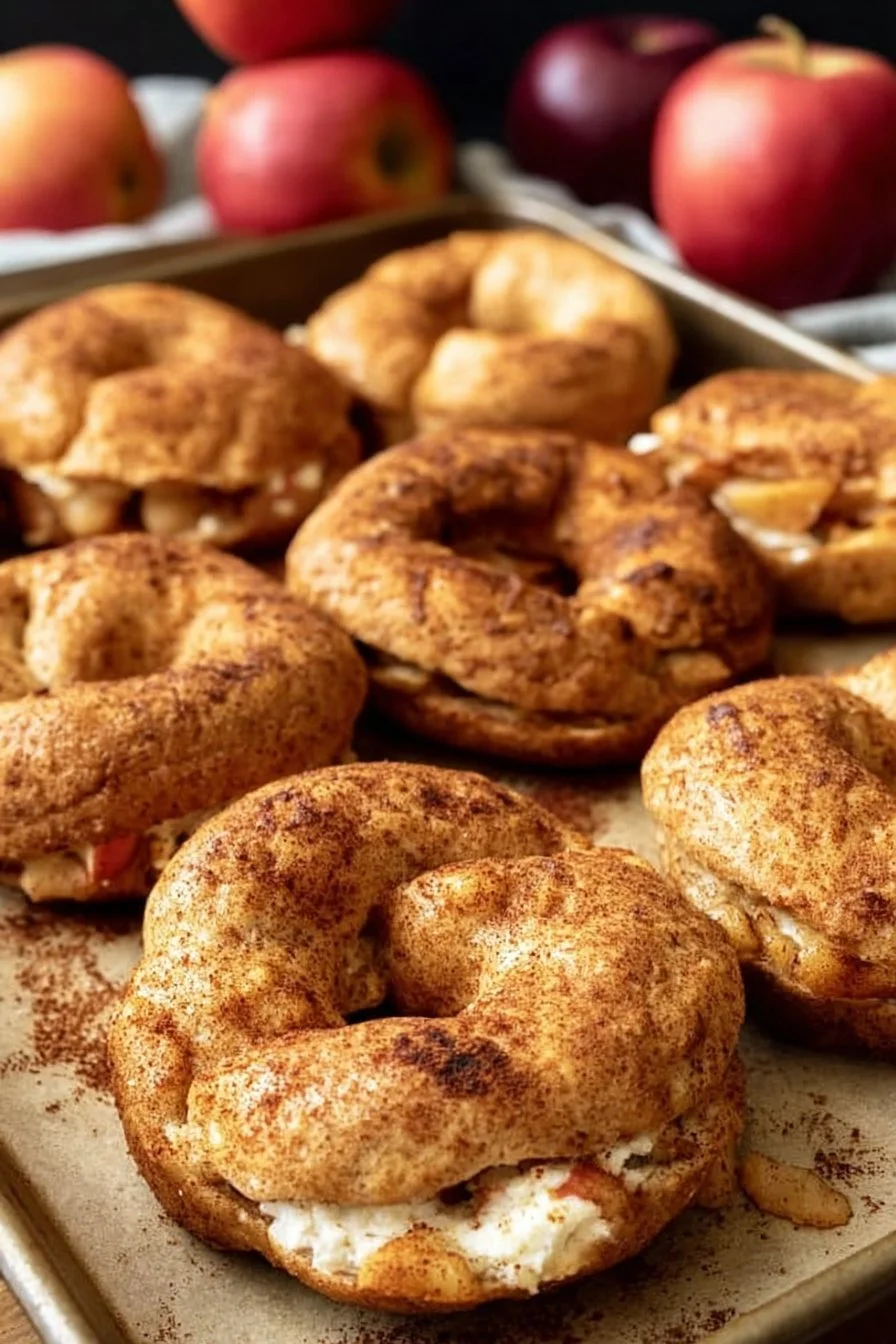 Apple Cinnamon Greek Yogurt Bagels