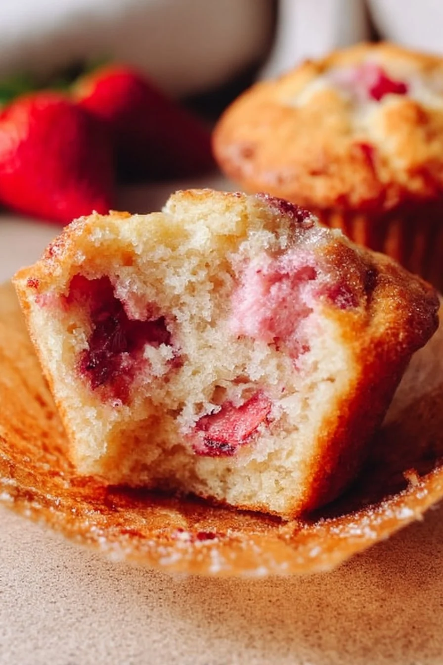 Bakery-Style Strawberry Muffins