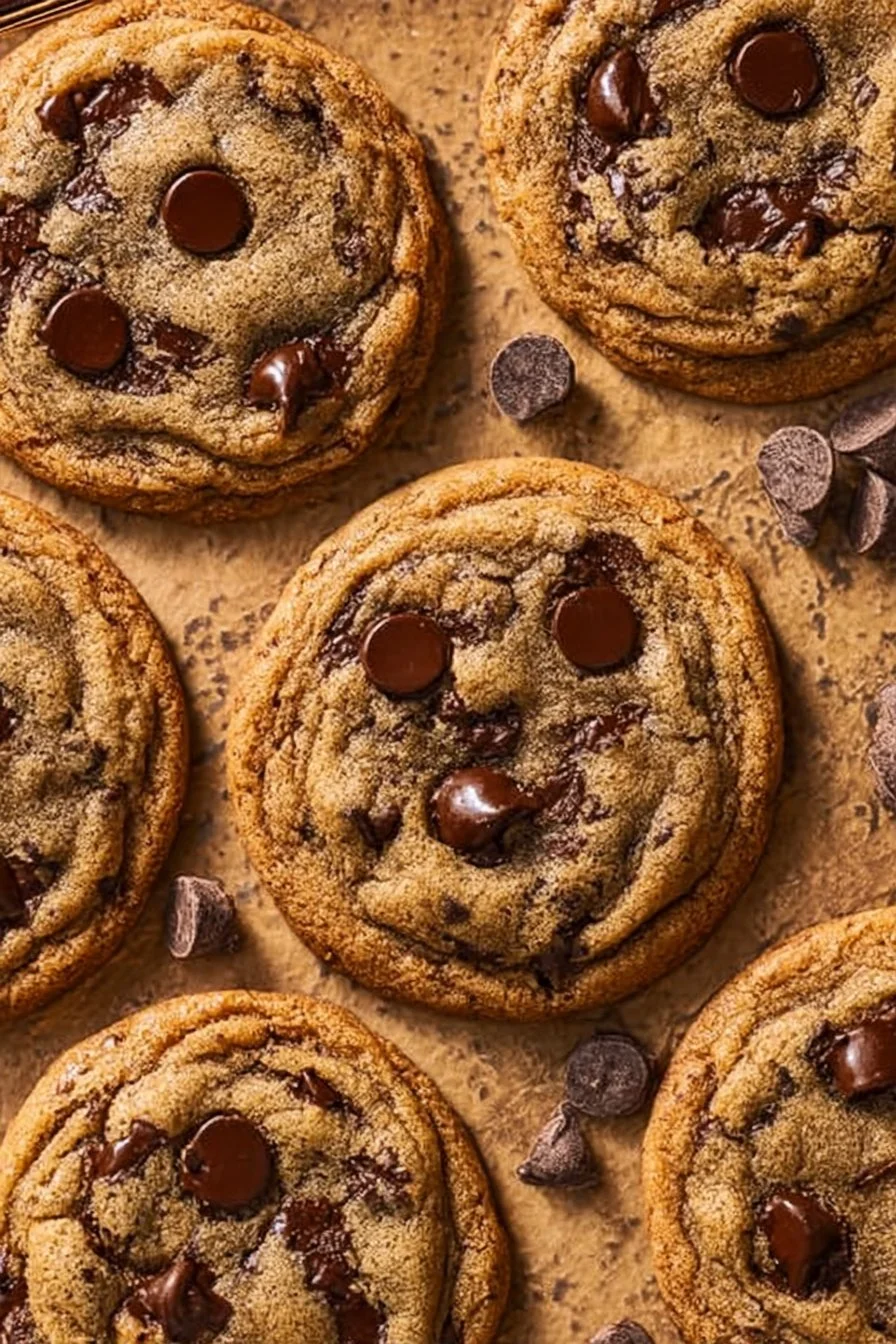 Brown Butter Sourdough Discard Chocolate Chip Cookies