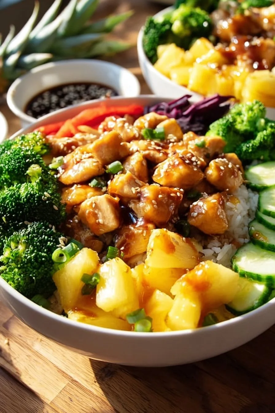 Chicken Teriyaki Pineapple Bowls Recipe