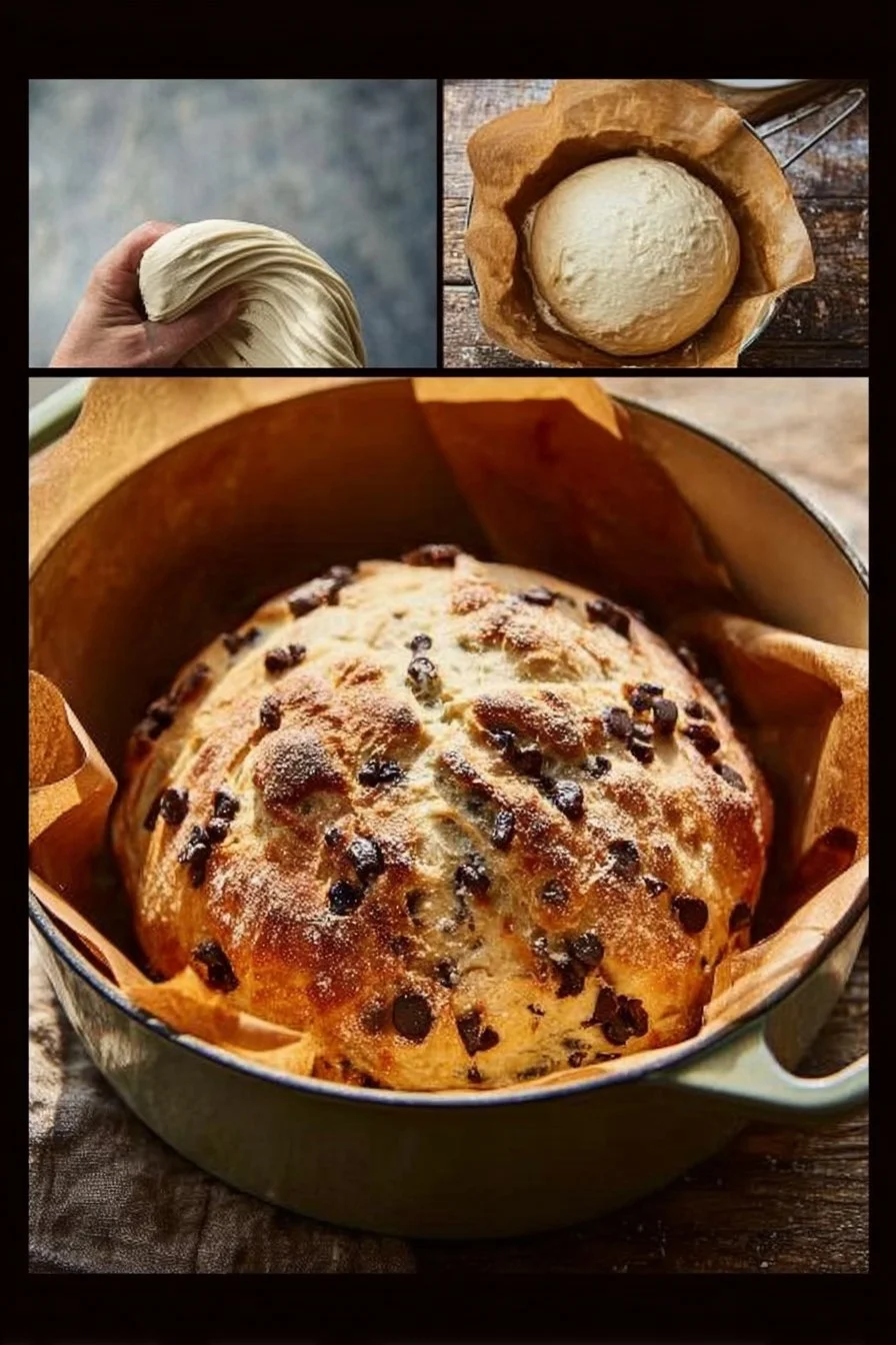 Chocolate Chip Sourdough Croissant Bread