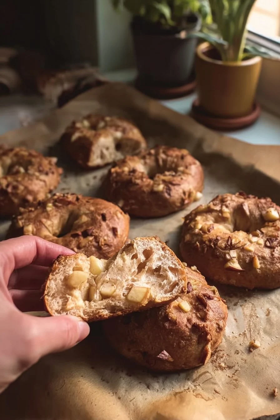 Cinnamon Apple Bagels (high-protein!)