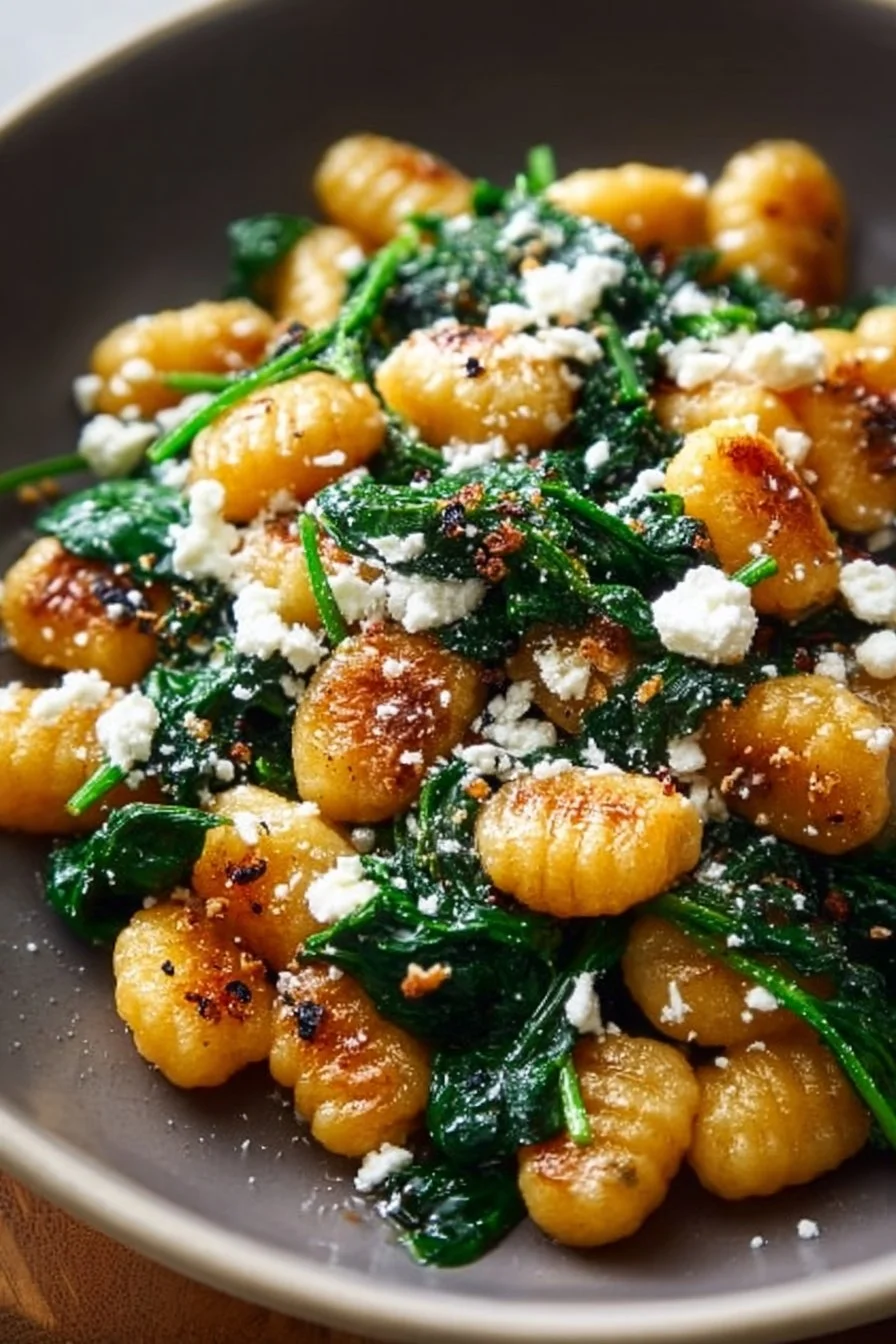 Creamy Gnocchi with Spinach and Feta