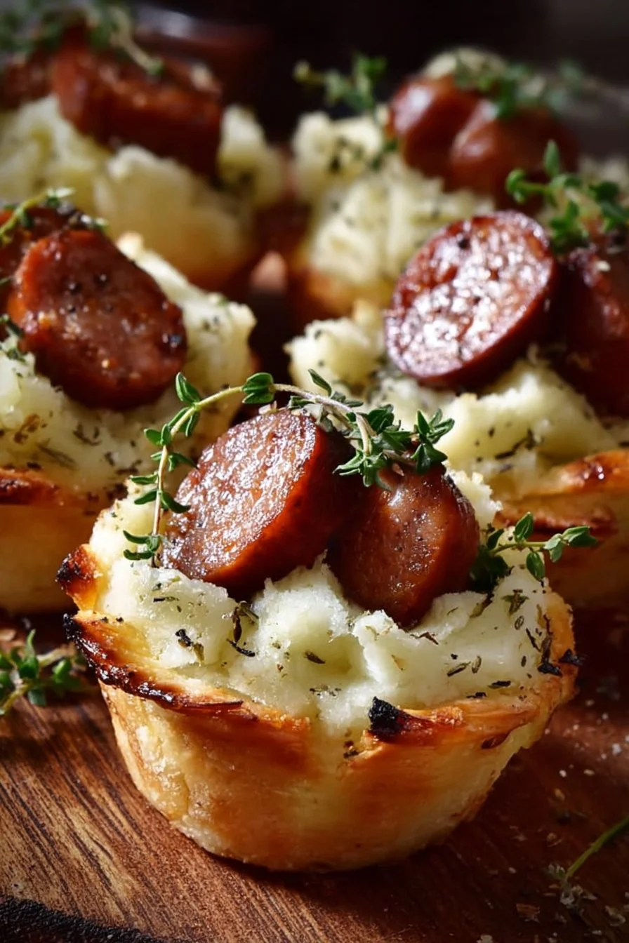 Crispy St. Patrick’s Irish Sausages and Mashed Potatoes Cups