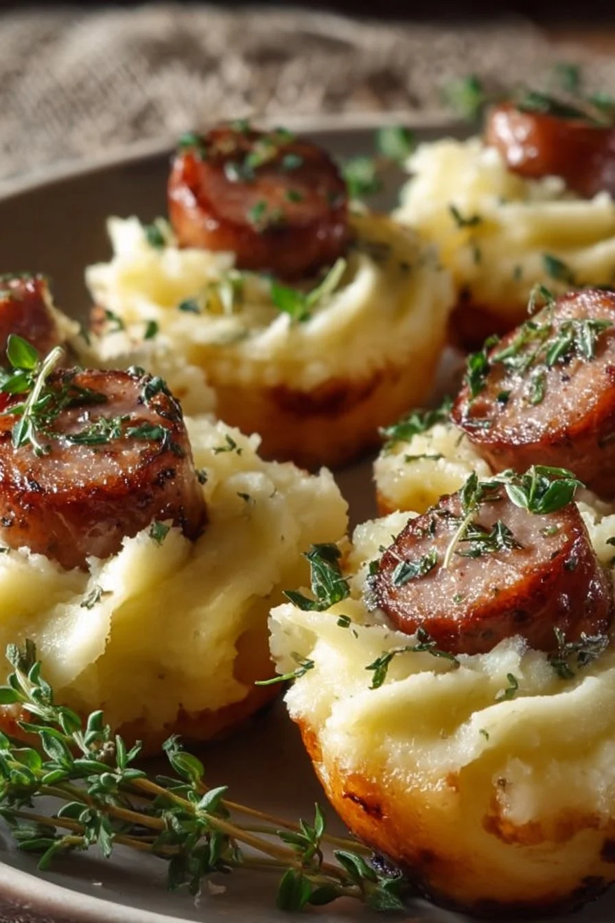 Crispy St. Patrick’s Irish Sausages and Mashed Potatoes Cups