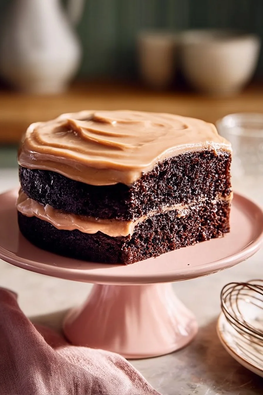 Dark Chocolate Guinness Cake with Baileys Cream Cheese Icing