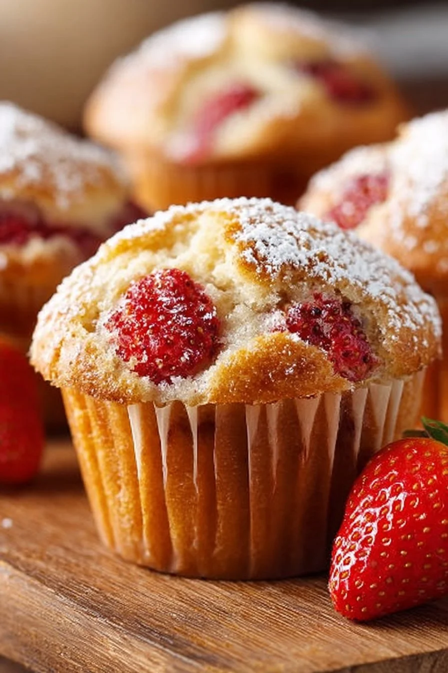 Delightful Fresh Strawberry Muffins