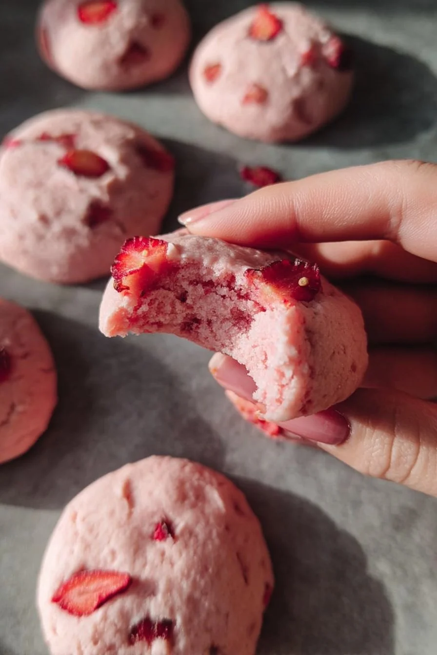Fresh Strawberry Cookies (from Scratch)