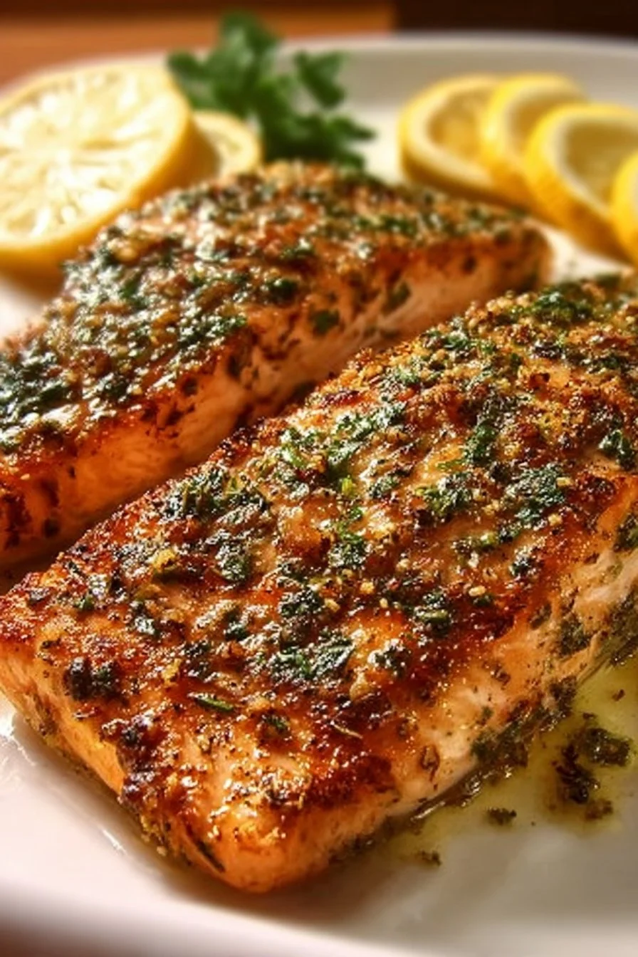 Garlic Lemon Roasted Salmon