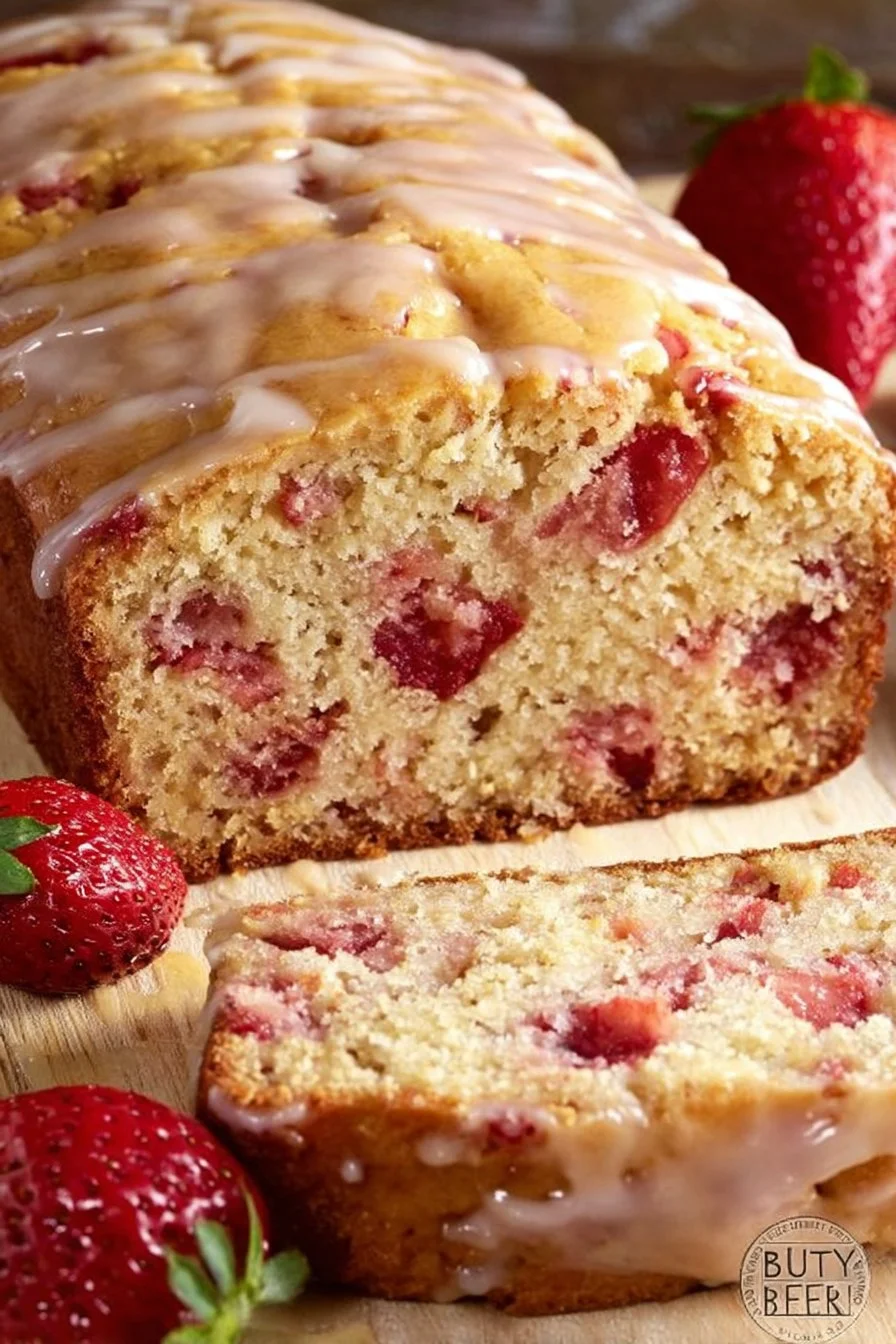 Glazed Strawberry Bread