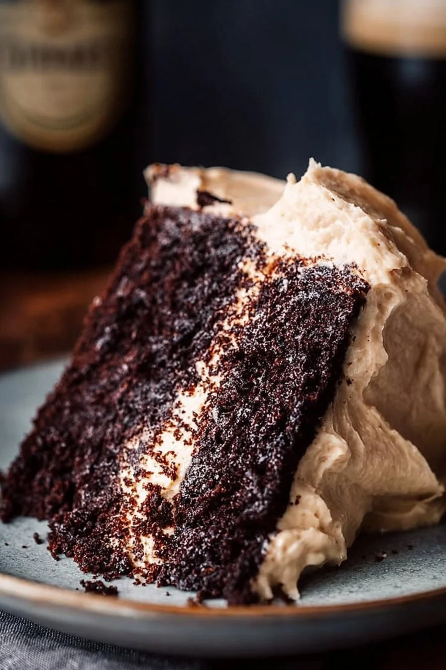Guinness Chocolate Cake with Brown Butter Frosting