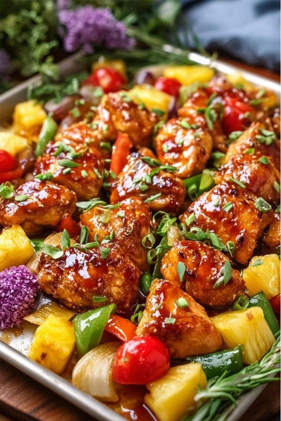 Hawaiian Chicken Sheet Pan