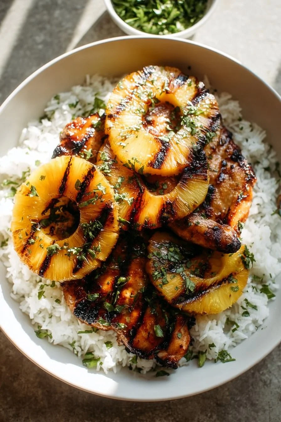 Hawaiian Chicken with Coconut Rice