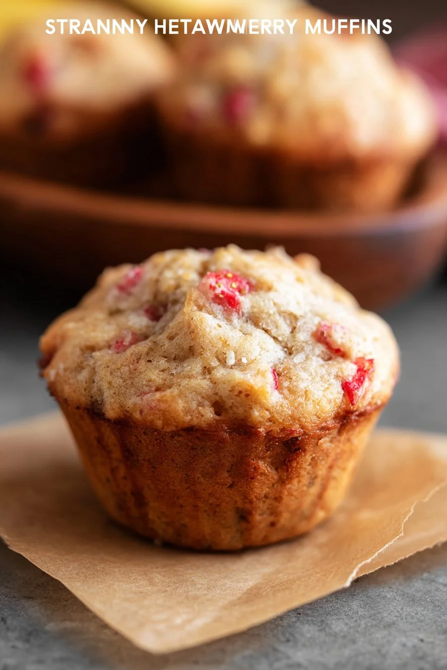 Healthy Strawberry Banana Muffins