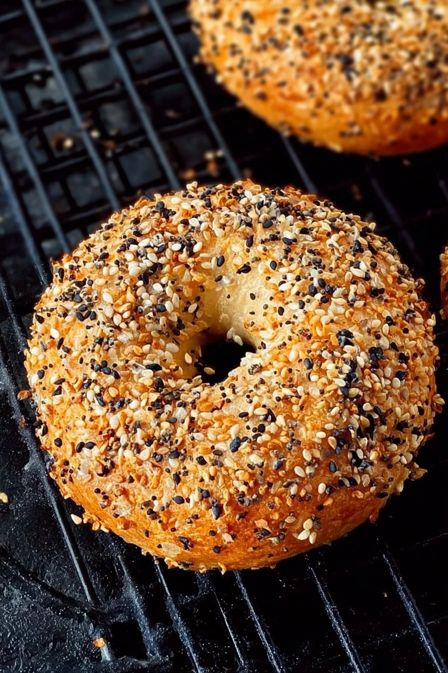High Protein Bagels with Cottage Cheese