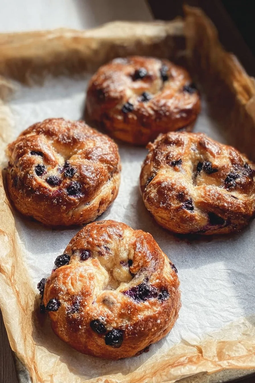 High Protein Blueberry Bagels