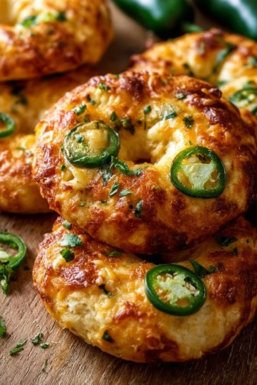 Homemade Jalapeño Cheddar Bagels