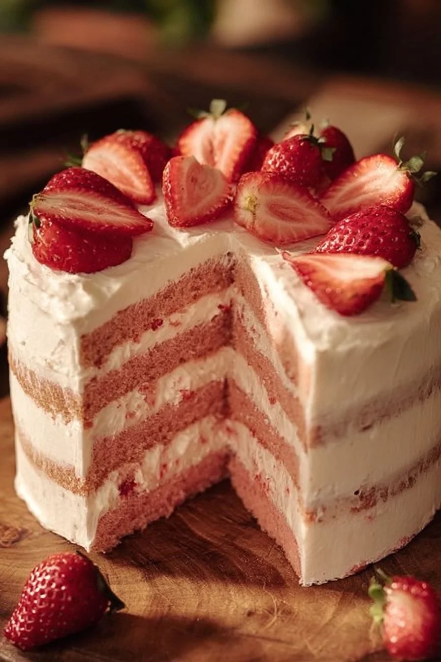 Homemade Strawberry Cake