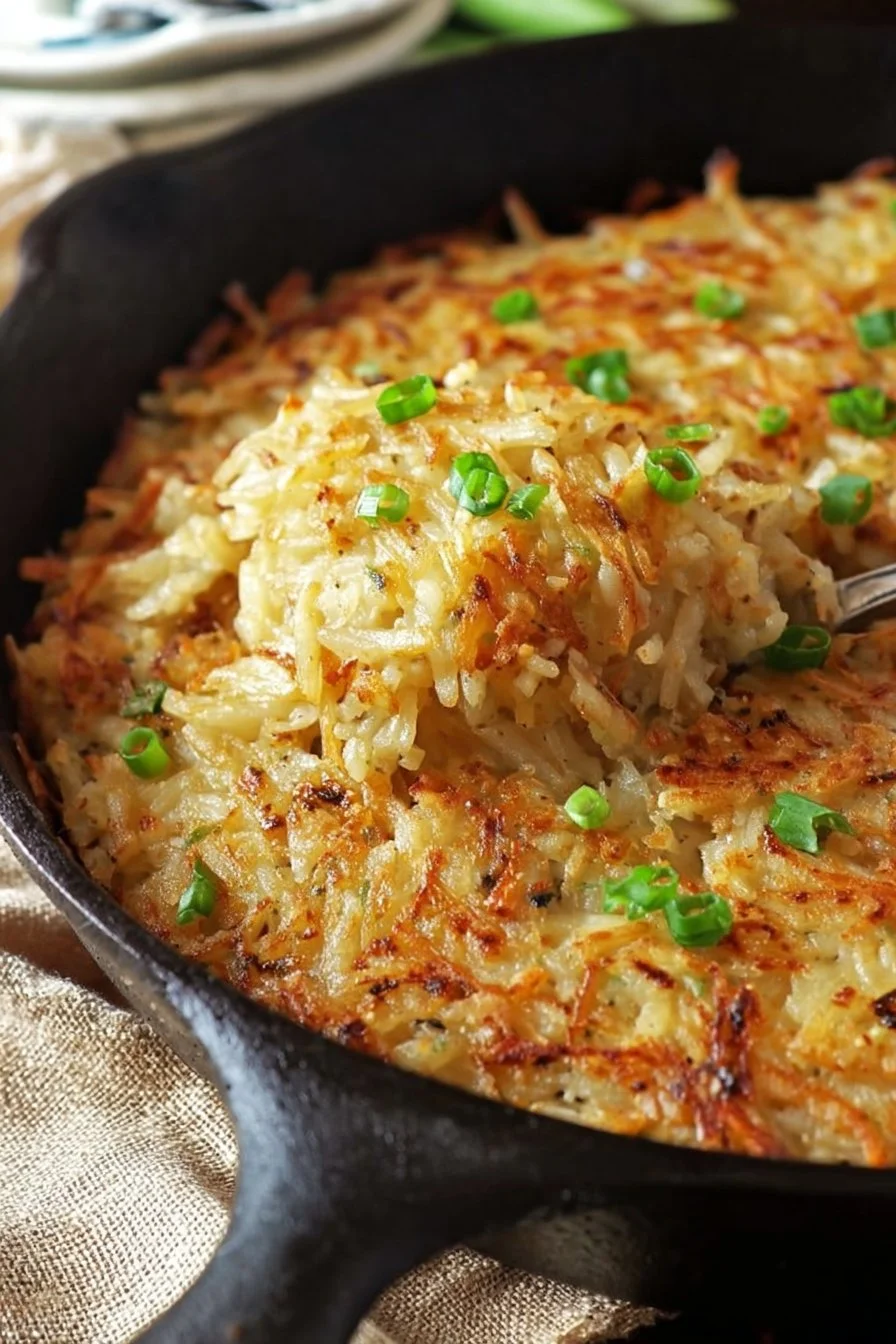 Irish Cheddar & Cabbage Hash Brown Skillet