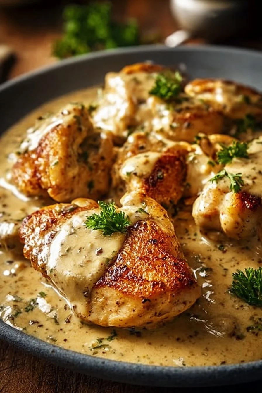 Irish Chicken in Whiskey Cream Sauce