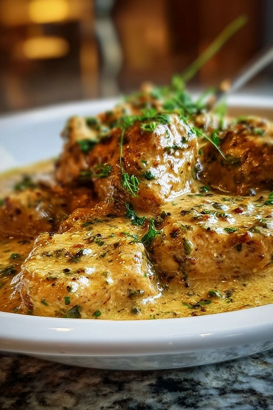 Irish Chicken in Whiskey Cream Sauce