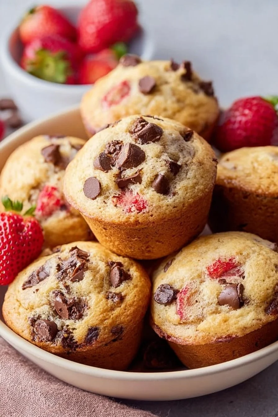 Irresistible Strawberry Chocolate Chip Muffins