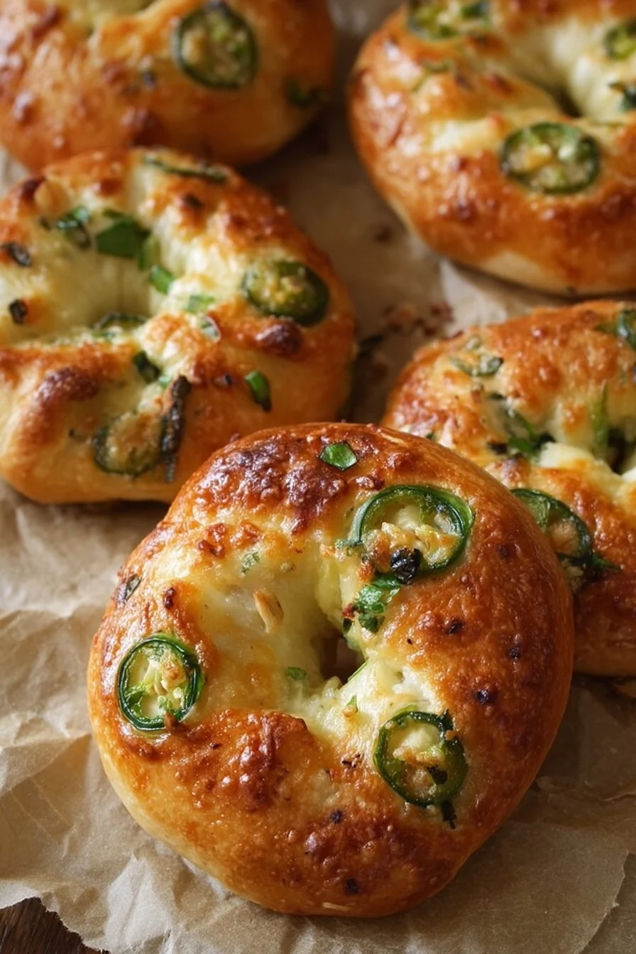 Jalapeno Cheddar Greek Yogurt Bagels