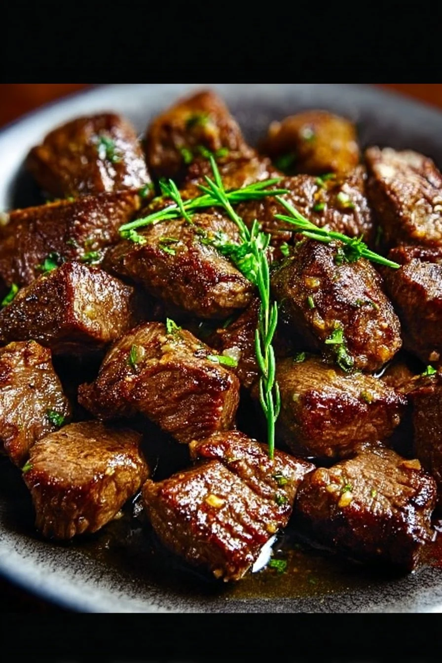 Keto Garlic Butter Steak Bites Recipe