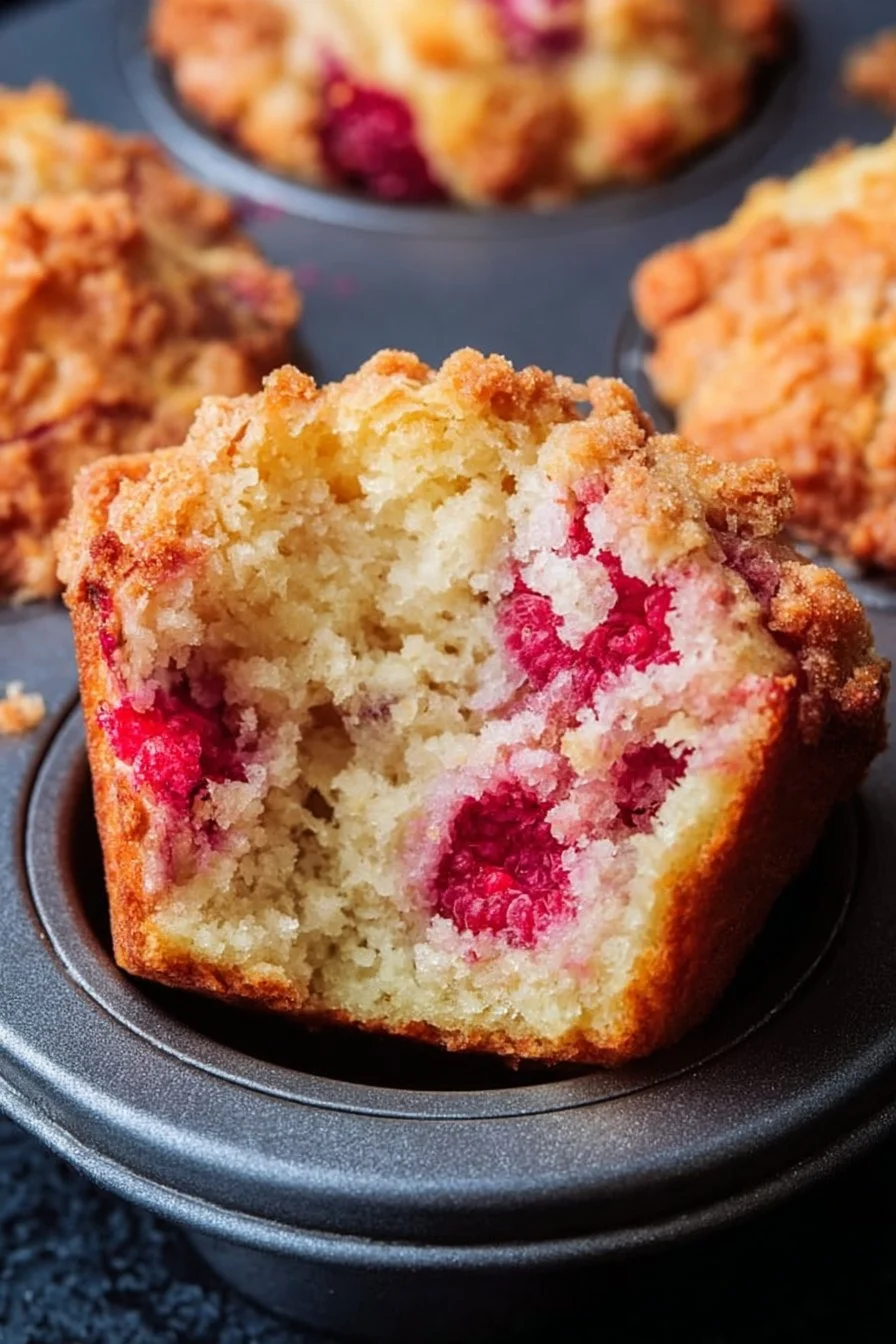 Lemon Raspberry Streusel Muffins