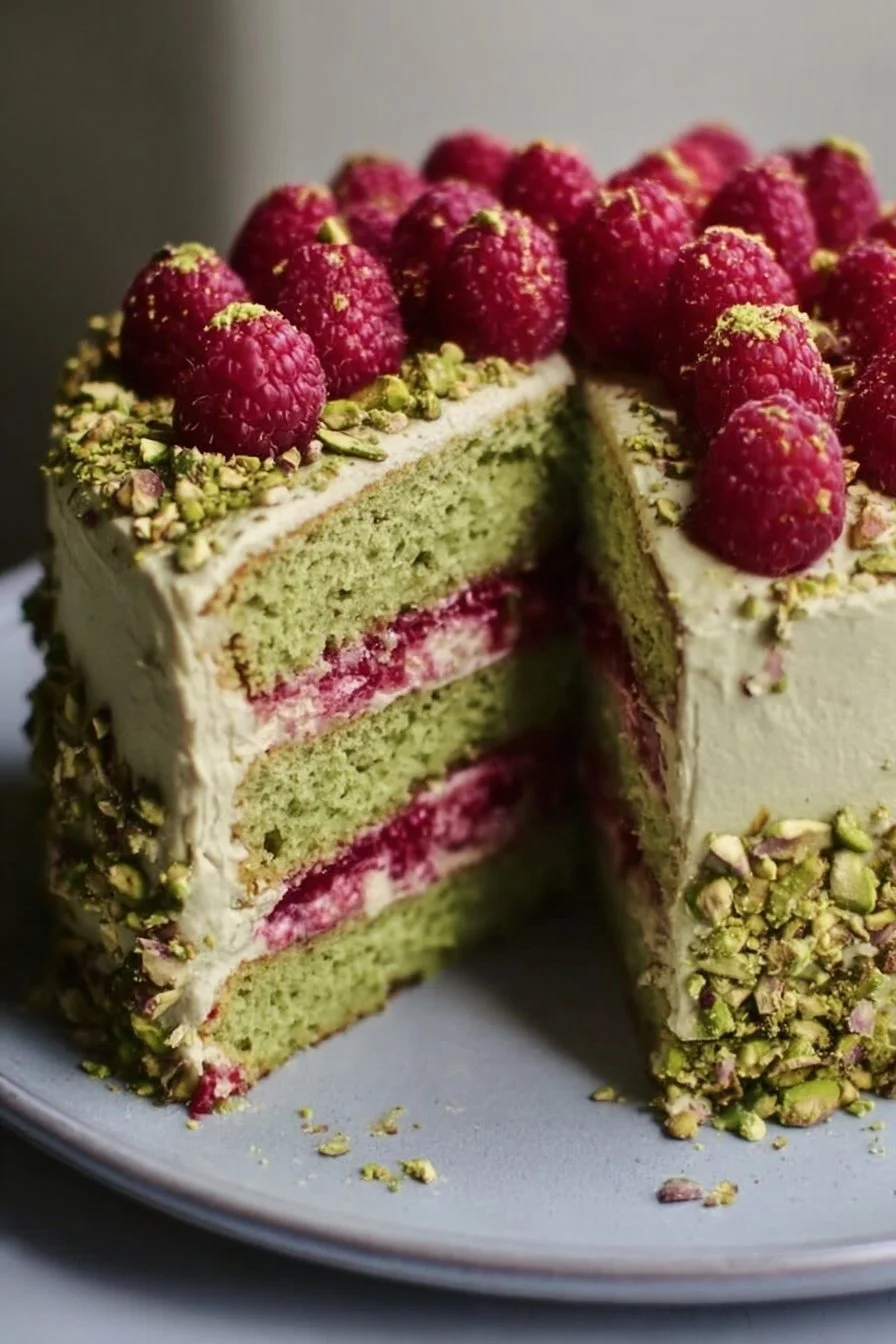 Pistachio Raspberry Cake: A Celebration of Flavor and Color