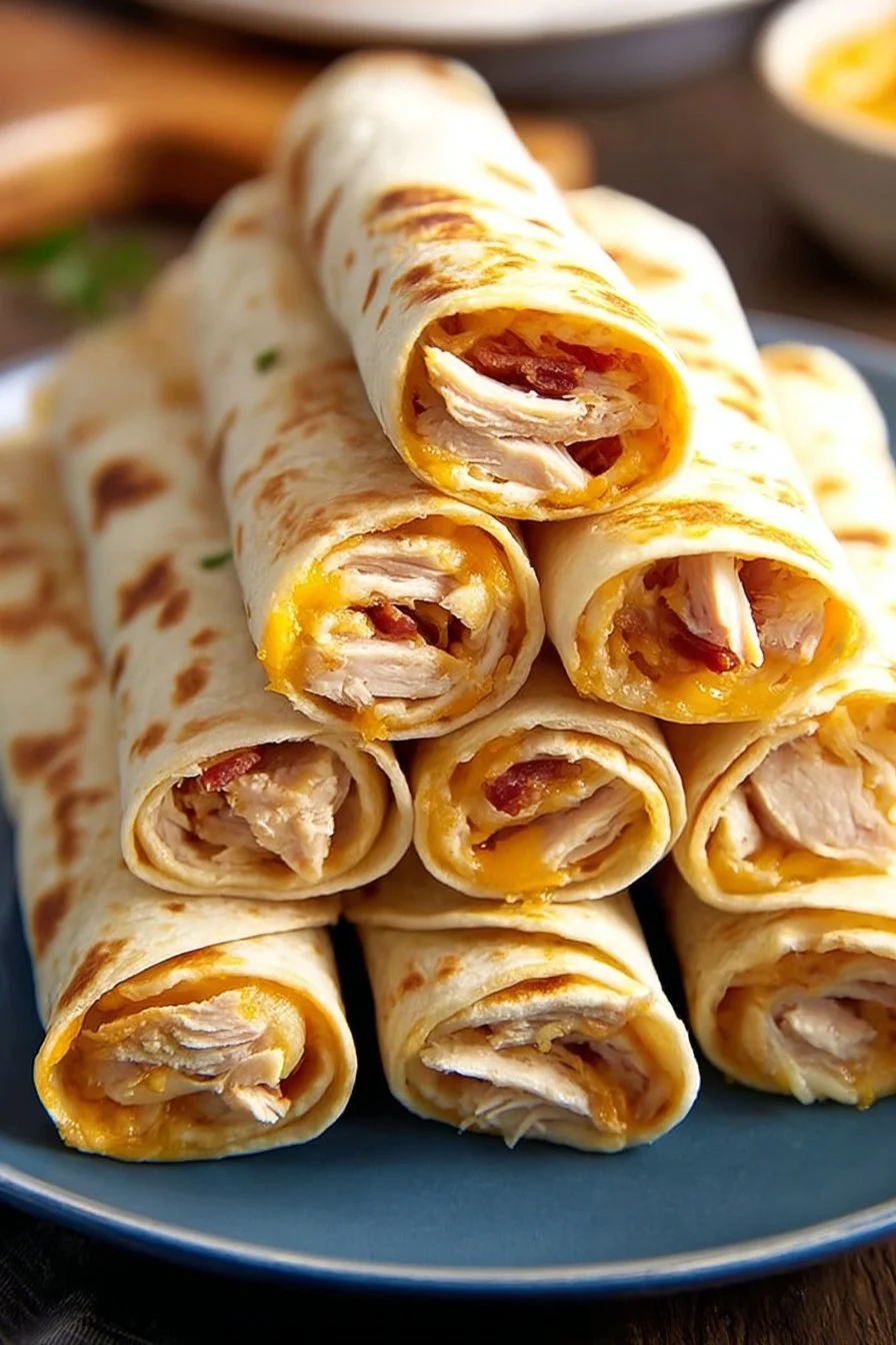 Quick Turkey Bacon Ranch Tortilla Roll Ups