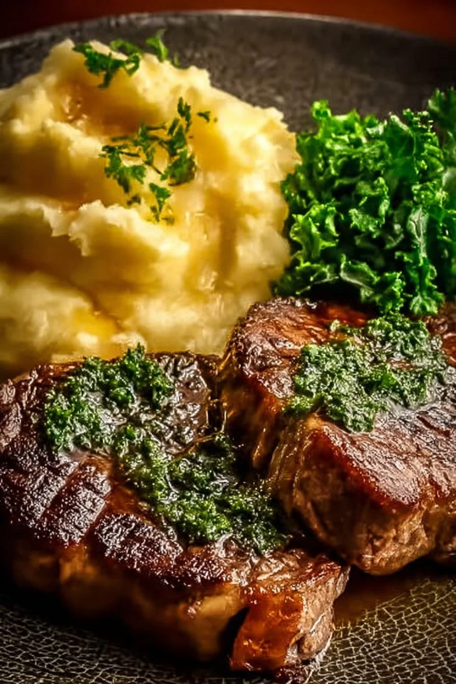 Savor Gaelic Irish Steaks with Creamy Kale Colcannon Bliss