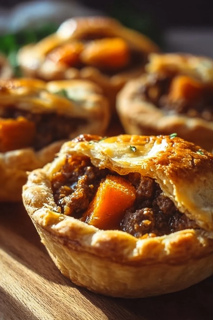 Savory Irish Beef Sweet Potato Mini Pies