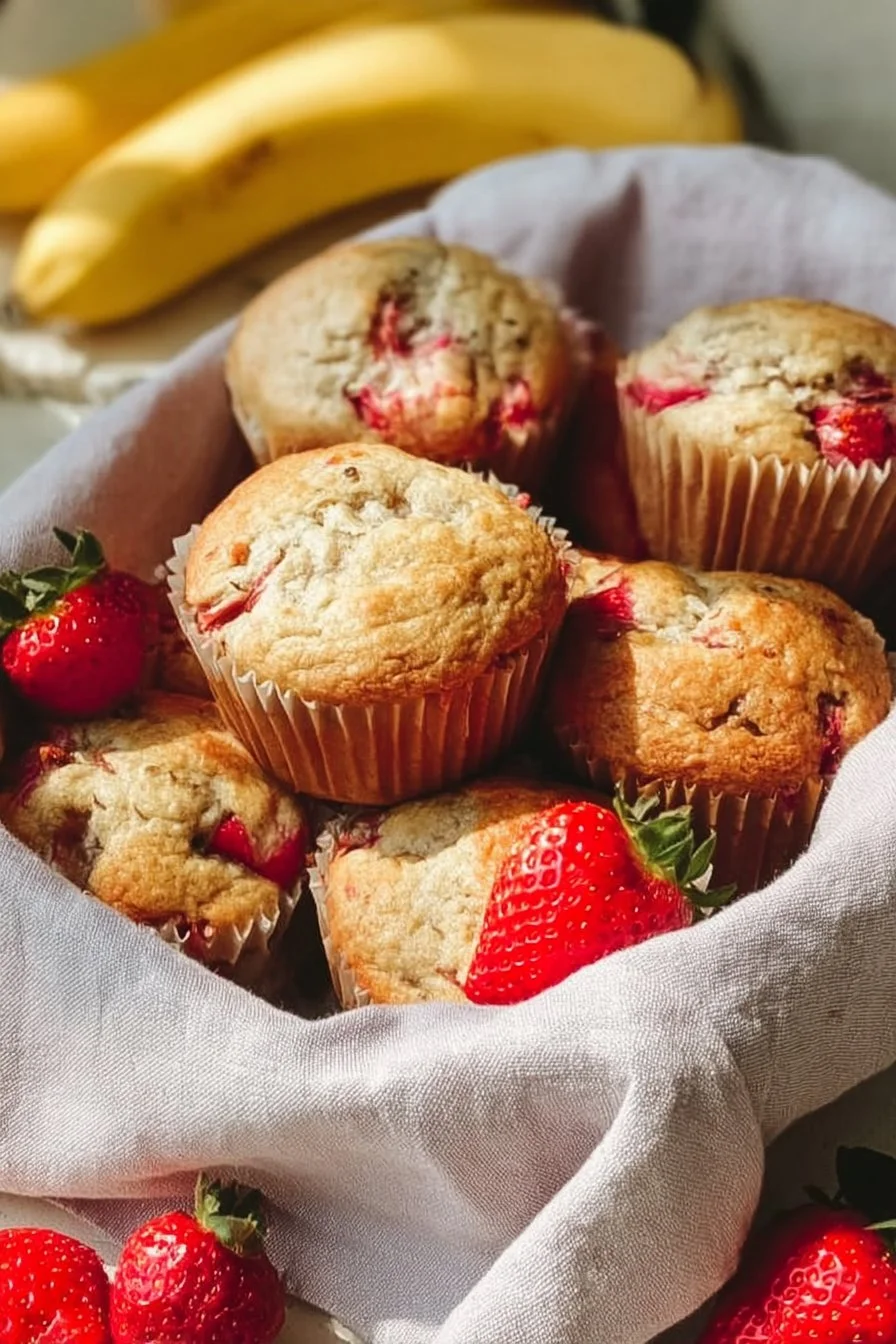Strawberry Banana Muffins