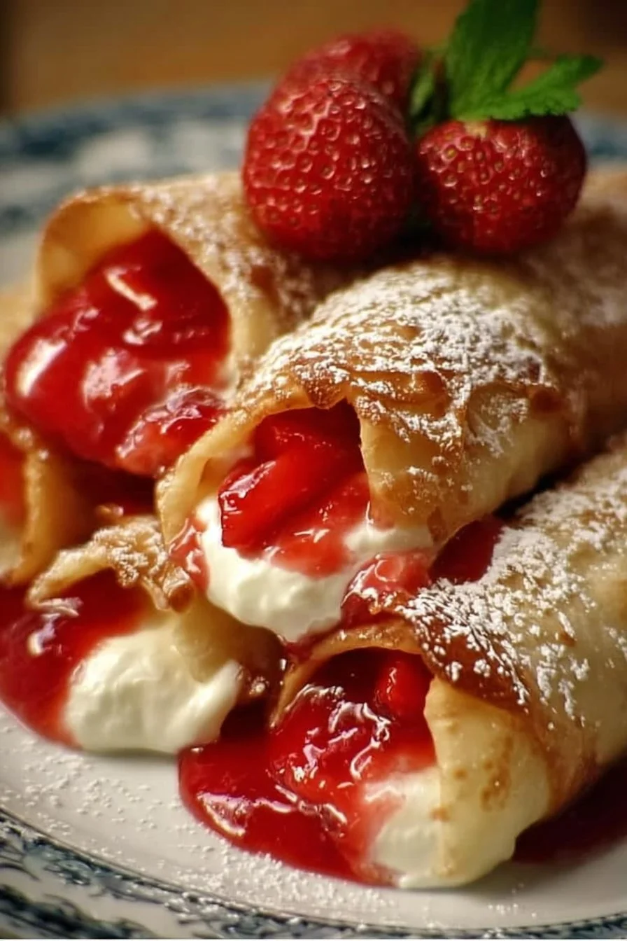 Strawberry Cheesecake Chimichangas