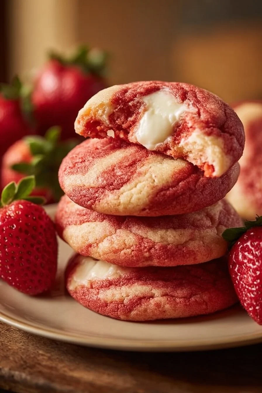 Strawberry Cheesecake Cookies