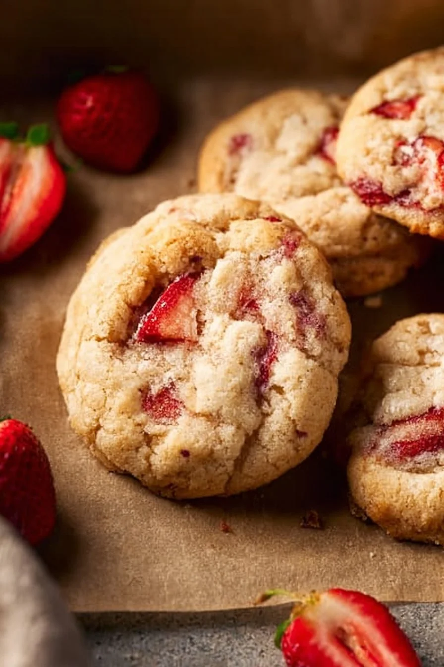 Strawberry Cheesecake Filled Cookies